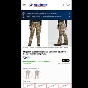 Magellan Ladies Camo Pants XL